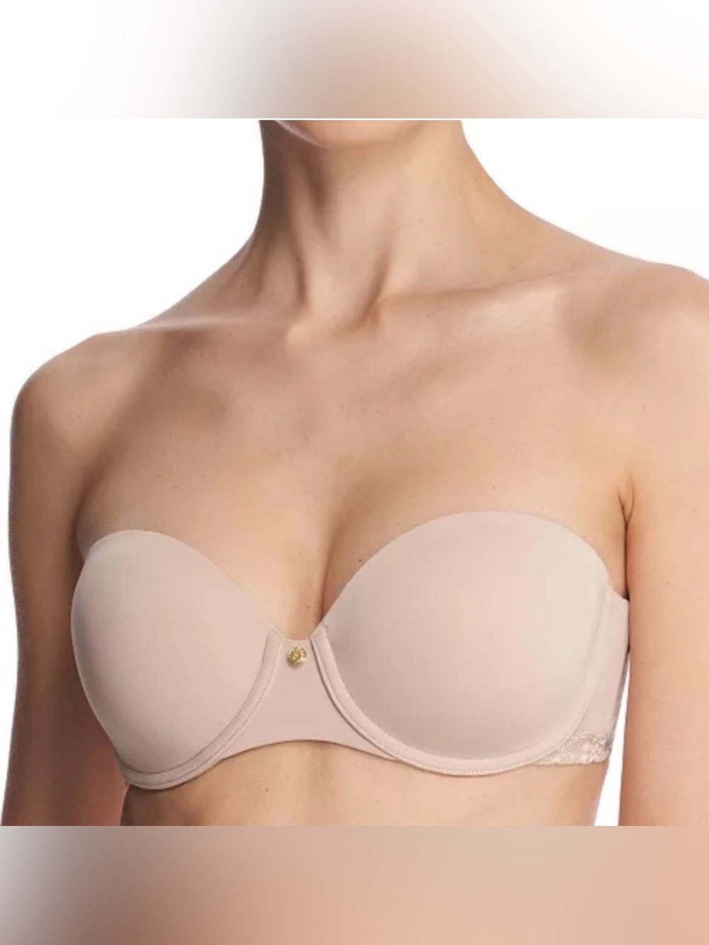 NWT Natori Pure Luxe Strapless Contour Underwire Bra Cafe 36C